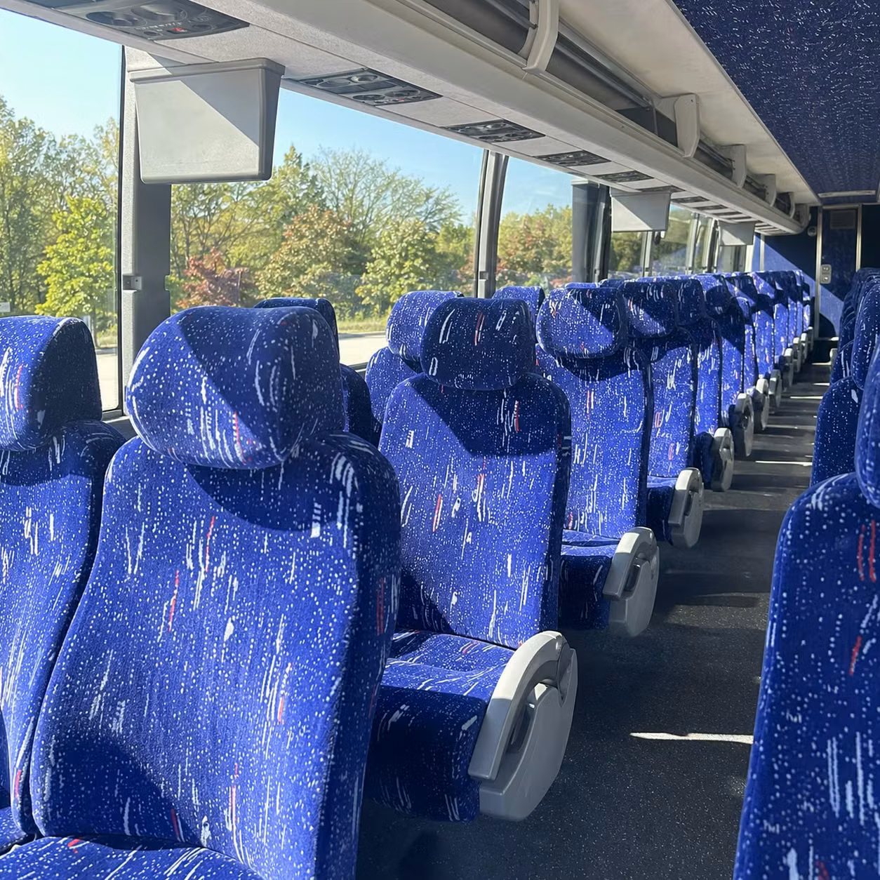 midwest city charter bus rental interior